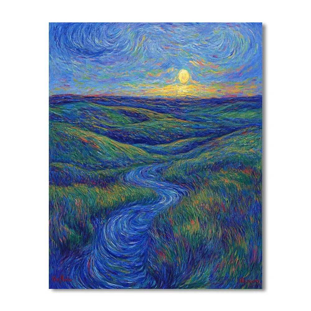Edvard Munch Inspired Trembling Heath At Dusk Numbered painting kits