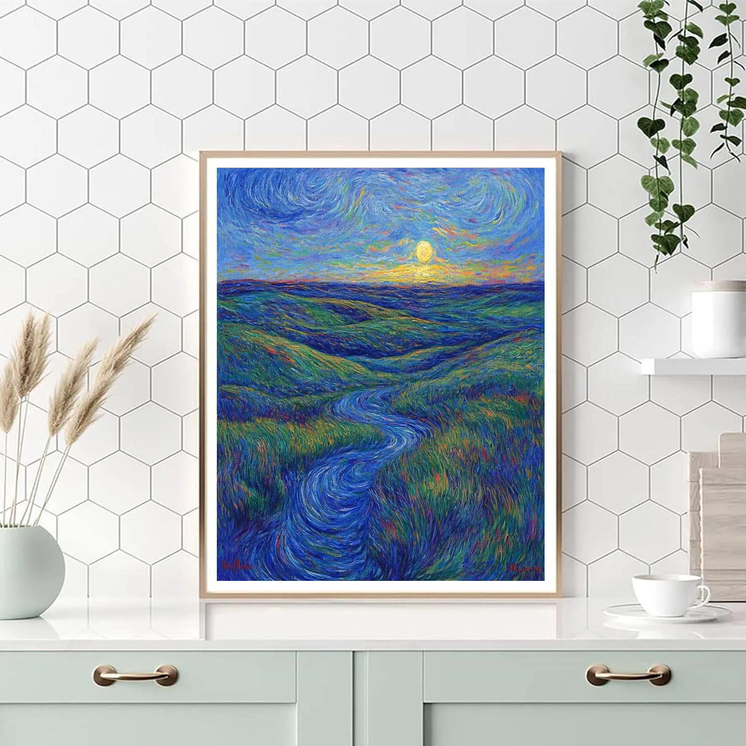 Edvard Munch Inspired Trembling Heath At Dusk Numbered painting kits