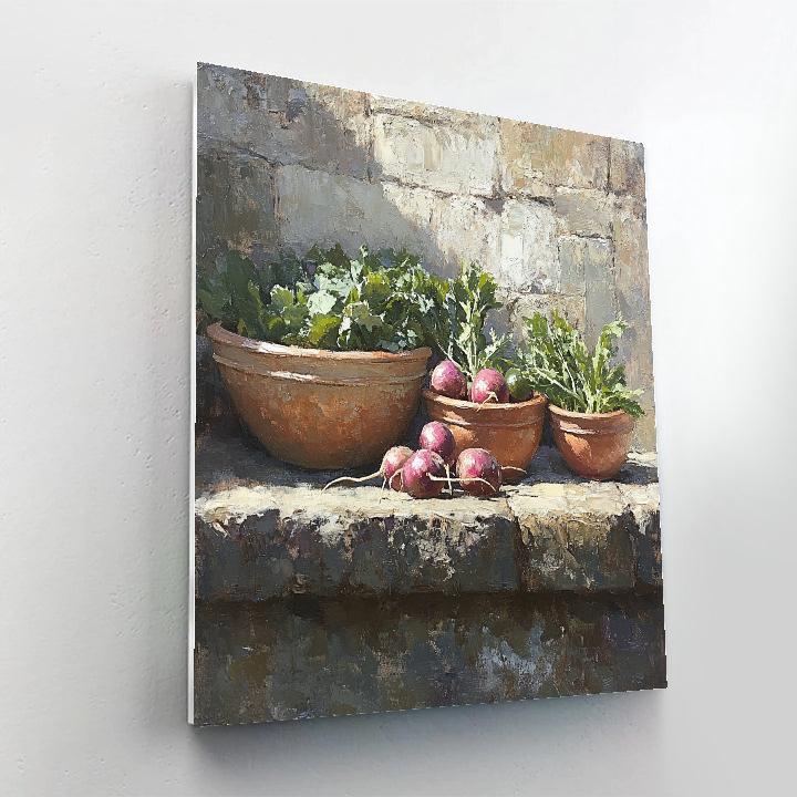 Diego Velázquez Inspired Market Vegetables And Clay Bowls paint by numbers