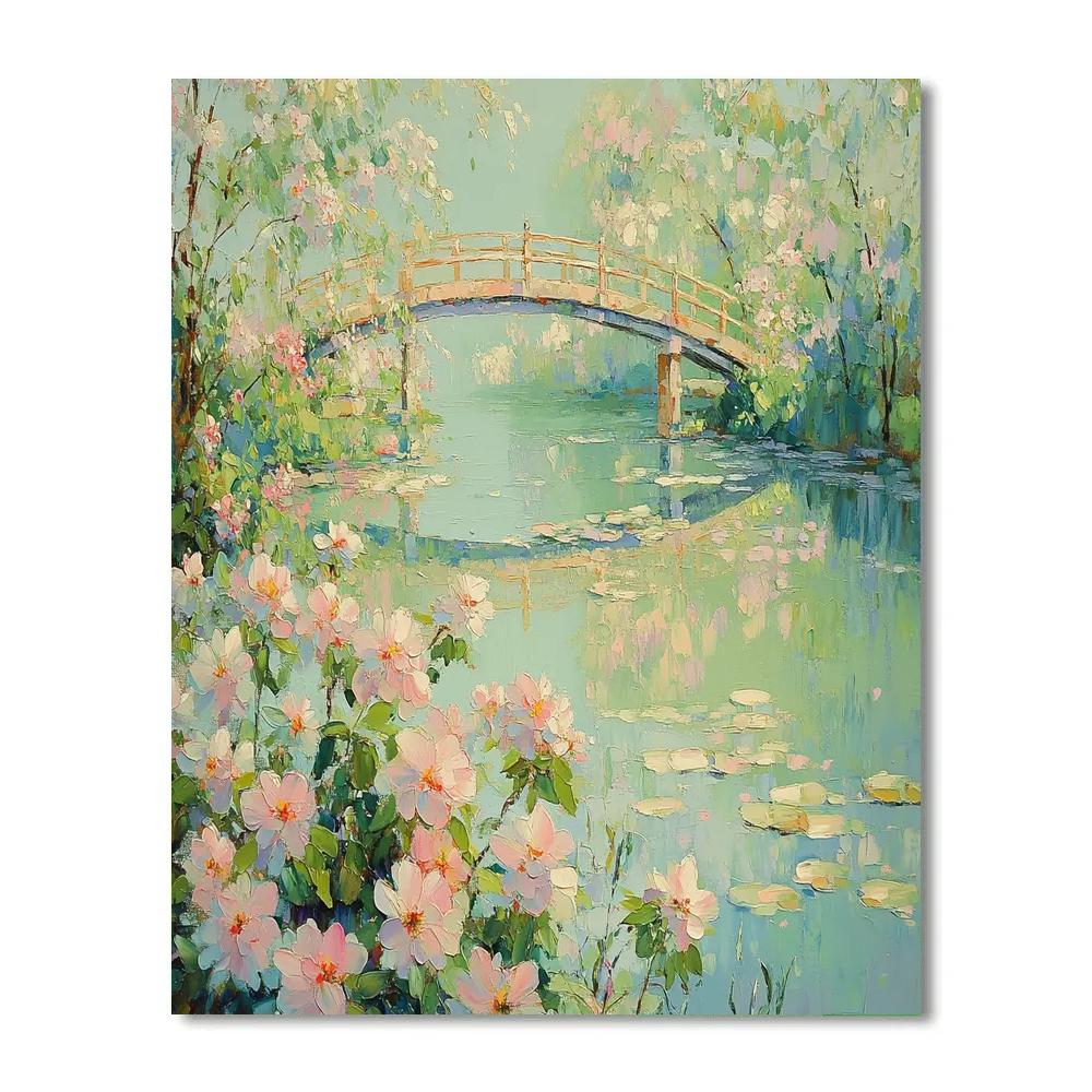Claude Monet Inspired Springtime Giverny Garden Awakening Number painting