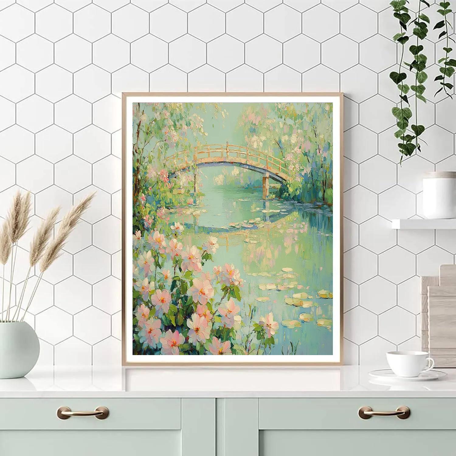 Claude Monet Inspired Springtime Giverny Garden Awakening Number painting