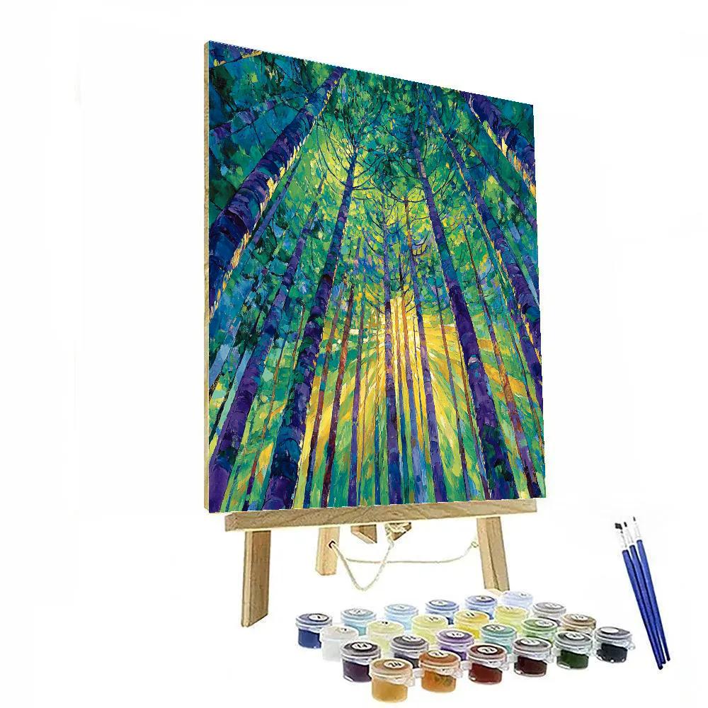 Emily Carr Inspired Swirling Canopy DIY paint by numbers