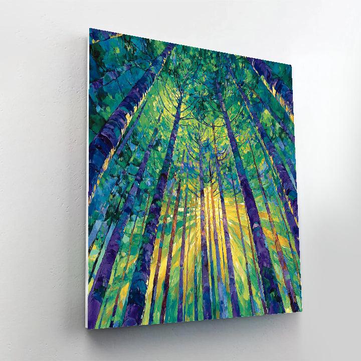 Emily Carr Inspired Swirling Canopy DIY paint by numbers