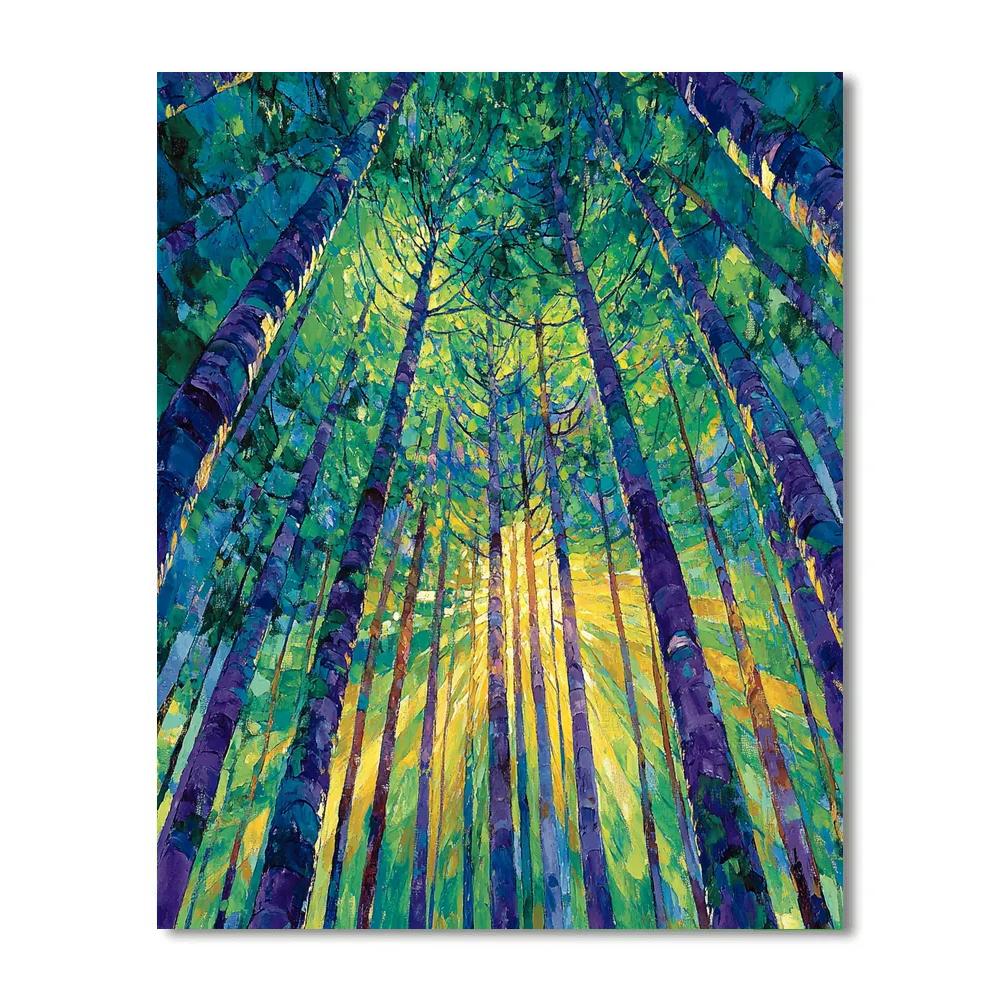 Emily Carr Inspired Swirling Canopy DIY paint by numbers