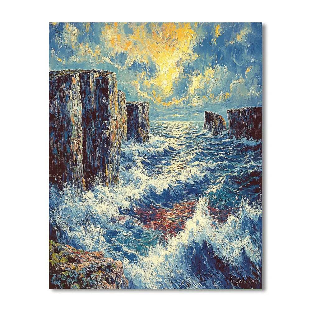 Edvard Munch Inspired Churning Sea Of Emotion Paint by numbers art