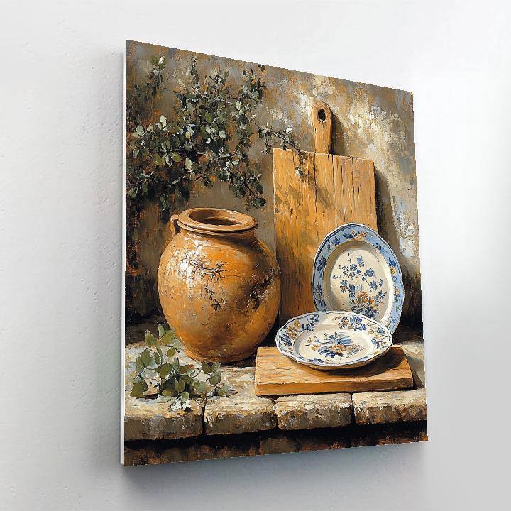 Diego Velázquez Inspired Atmospheric Kitchen Still Life Painting by numbers kit