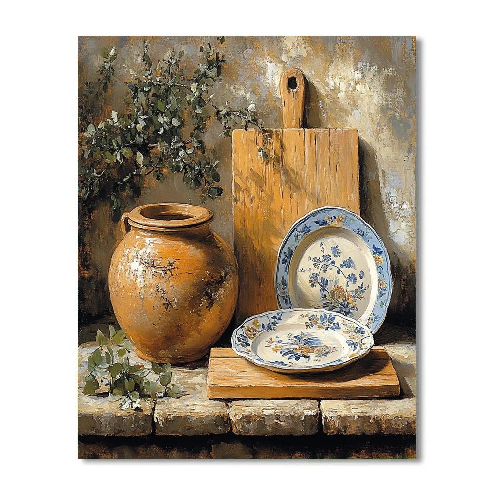Diego Velázquez Inspired Atmospheric Kitchen Still Life Painting by numbers kit
