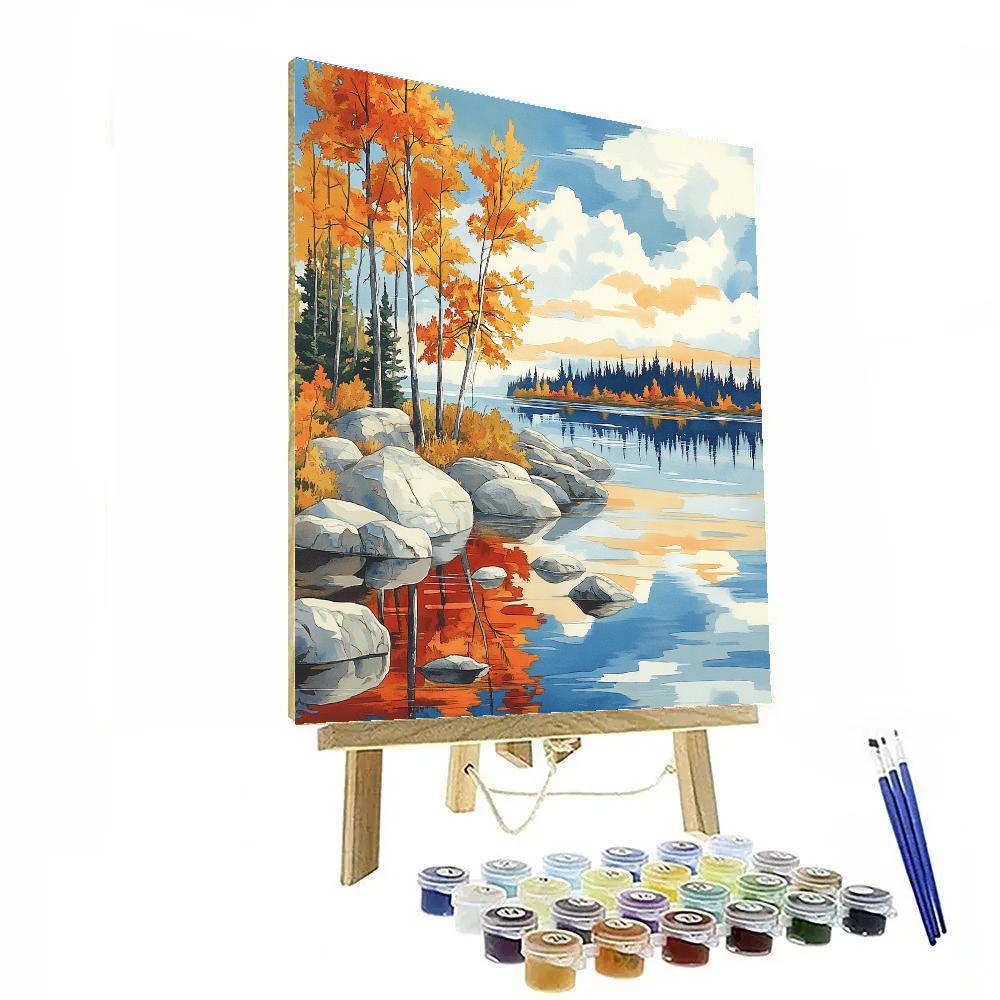 Franklin Carmichael Inspired Autumn Shoreline Harmony Numbered painting kits