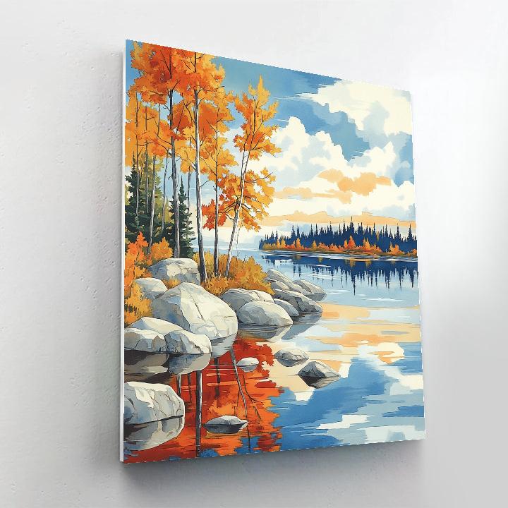 Franklin Carmichael Inspired Autumn Shoreline Harmony Numbered painting kits