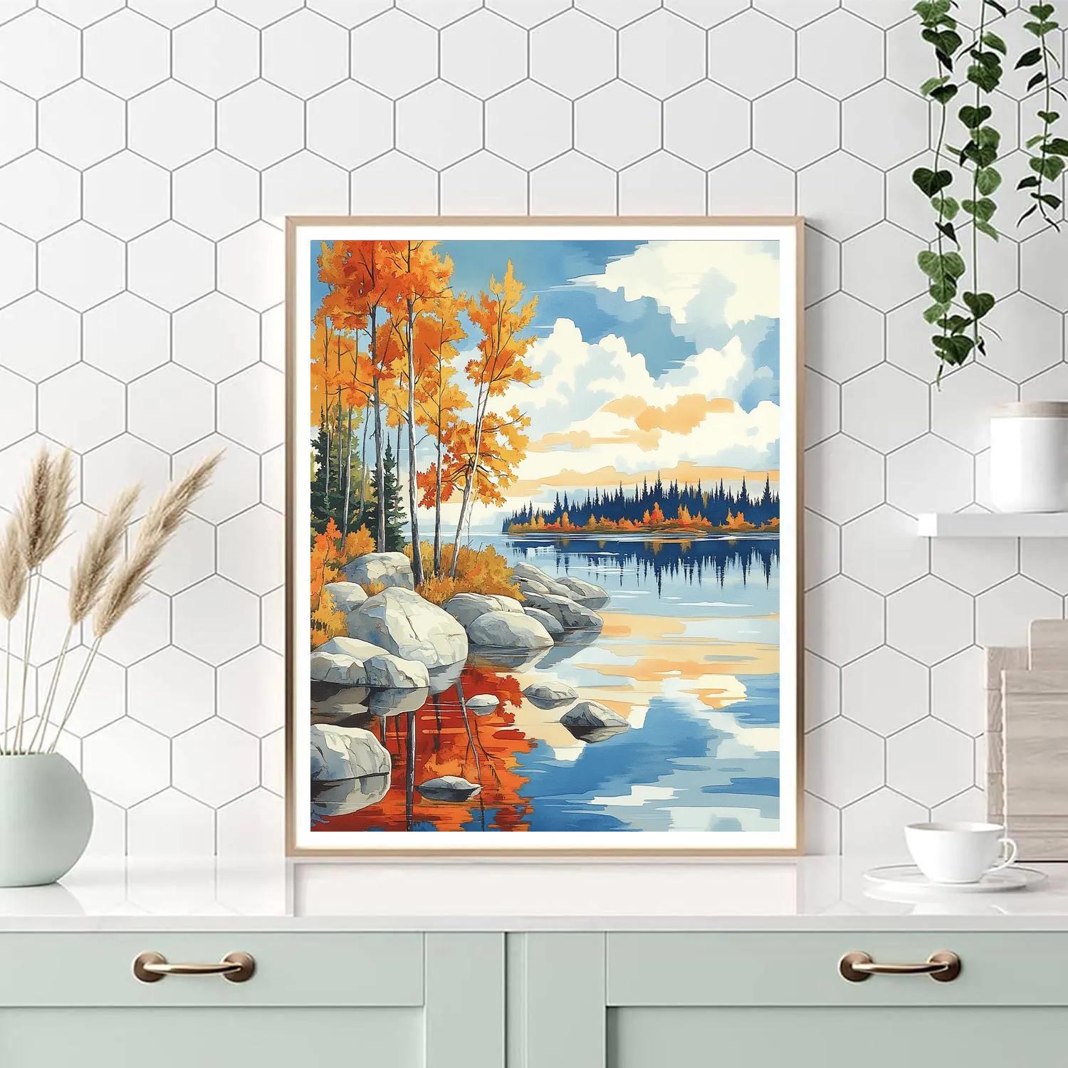 Franklin Carmichael Inspired Autumn Shoreline Harmony Numbered painting kits