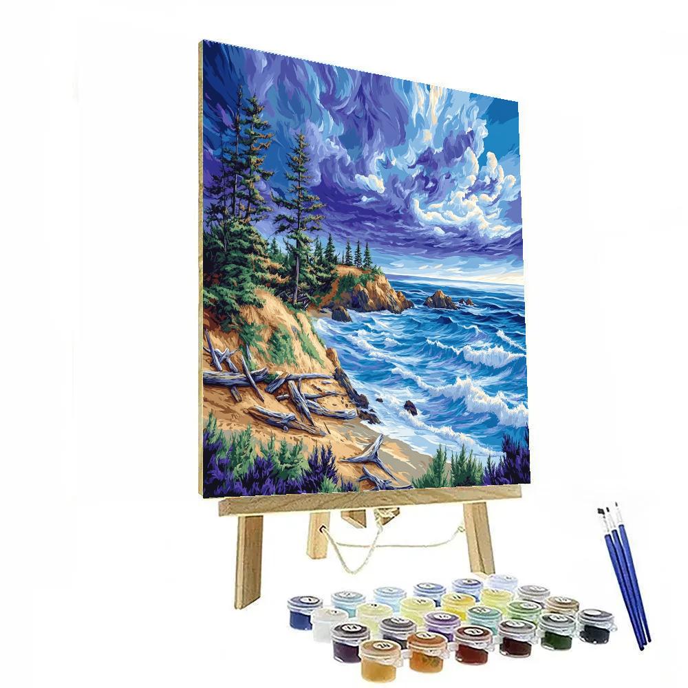 Emily Carr Inspired Churning Coastline paint by color