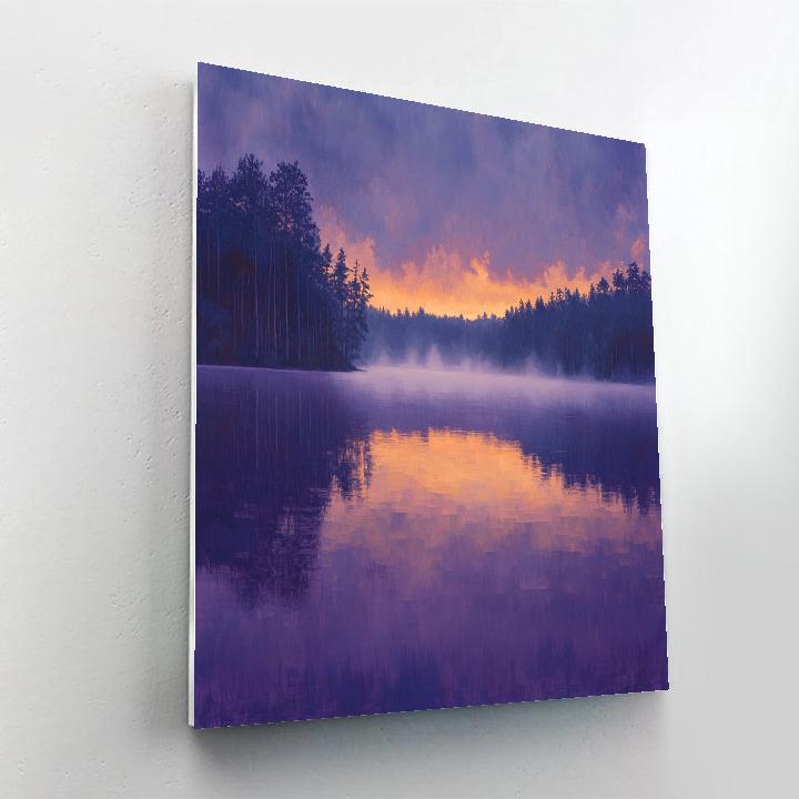 Frederick Varley Inspired Twilight Veil Over Serene Lake Paint by numbers kits