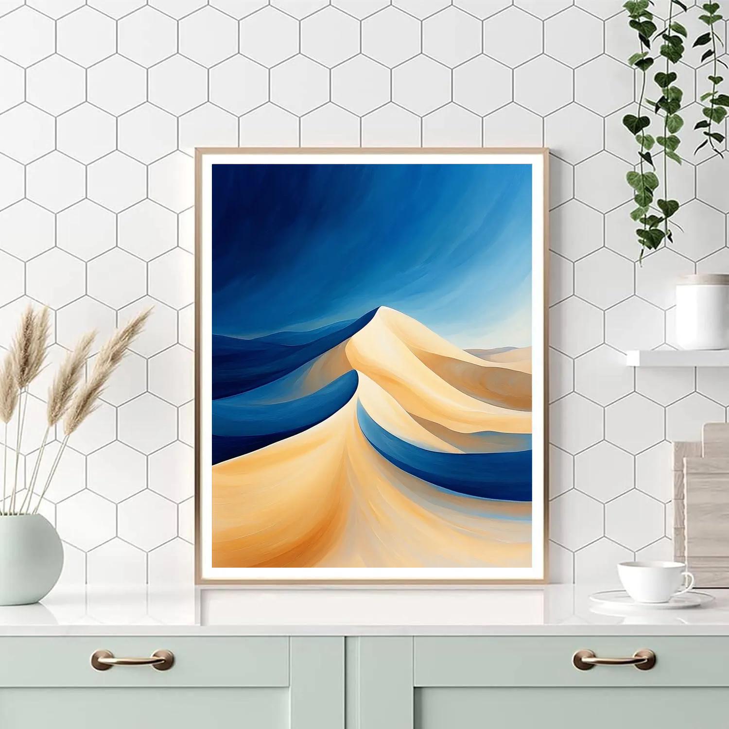 Georgia OKeeffe Inspired Radiant Sand Dune And Azure Sky DIY paint by numbers