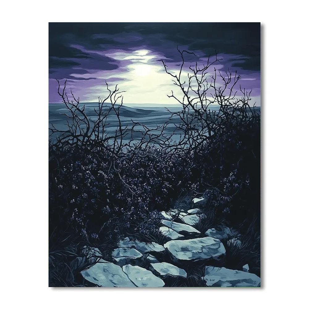 Francisco Goya Inspired Twilight Moor With Twisted Bramble Paint by numbers art