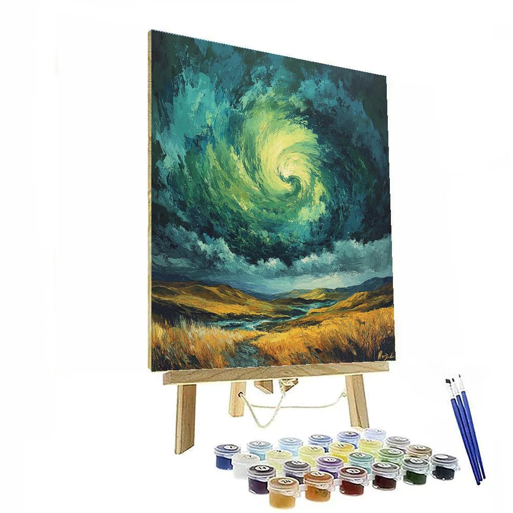 Frederick Varley Inspired Tempest Over Windswept Highland DIY paint by numbers