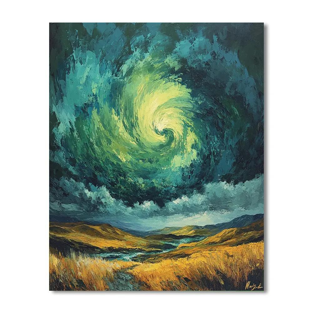 Frederick Varley Inspired Tempest Over Windswept Highland DIY paint by numbers