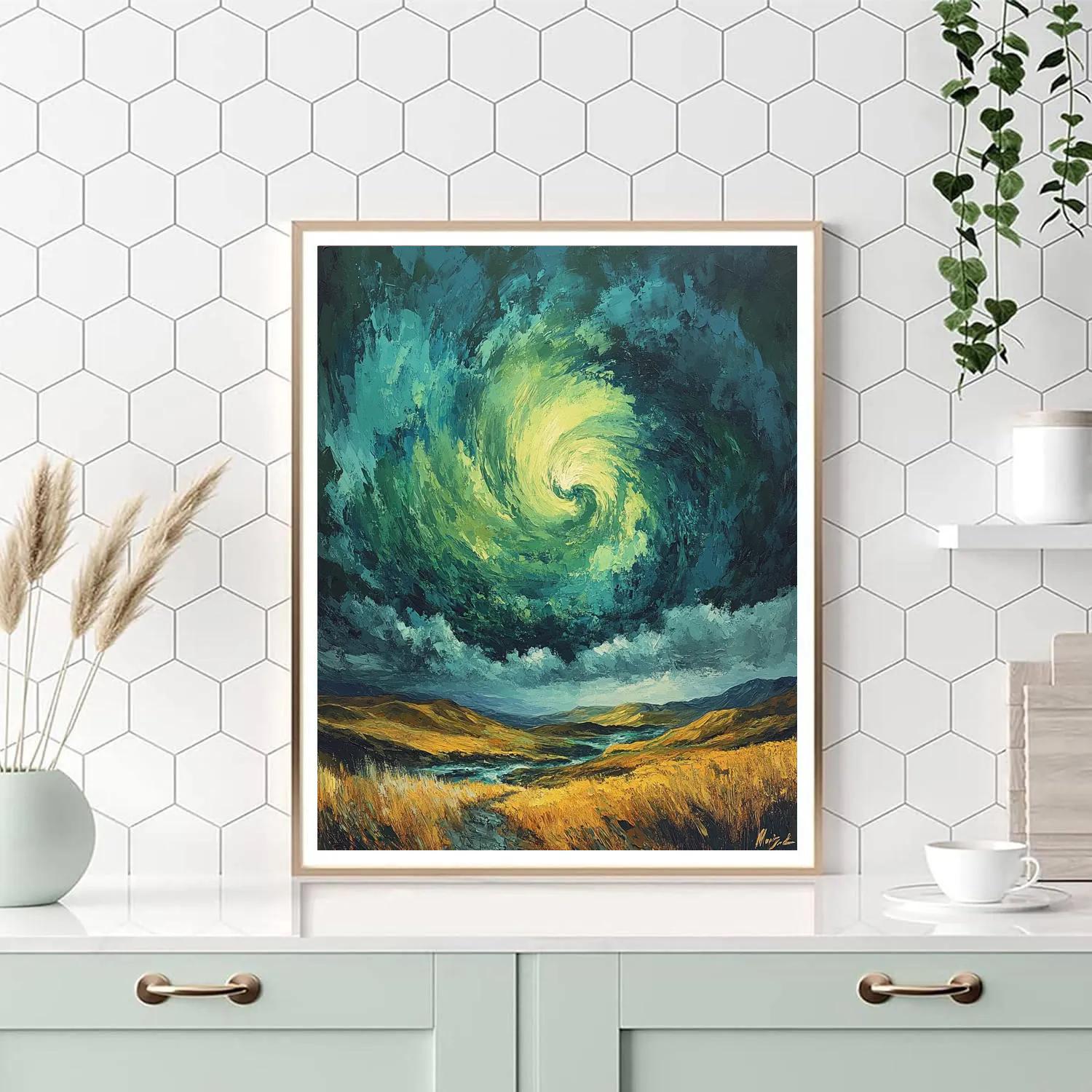 Frederick Varley Inspired Tempest Over Windswept Highland DIY paint by numbers