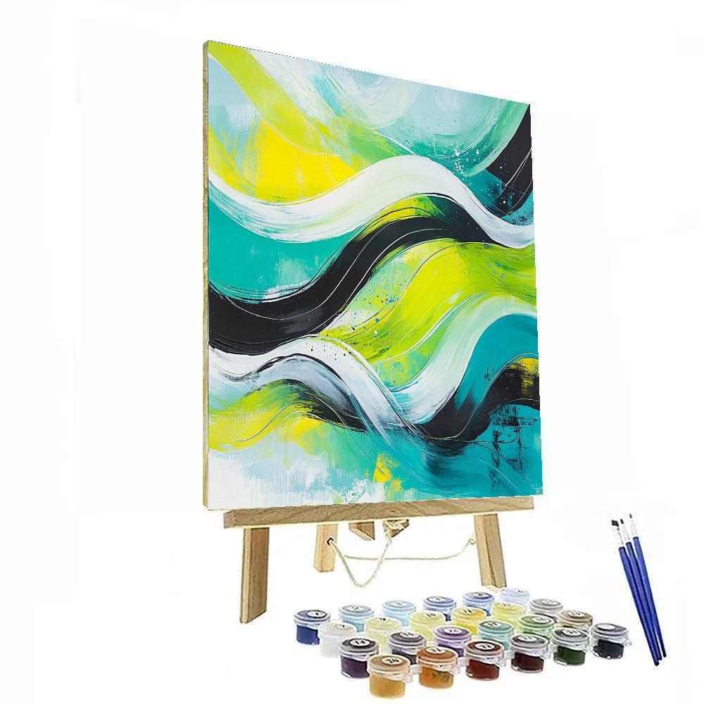 Jackson Pollock Inspired Aurora Drip Symphony Paint by numbers art