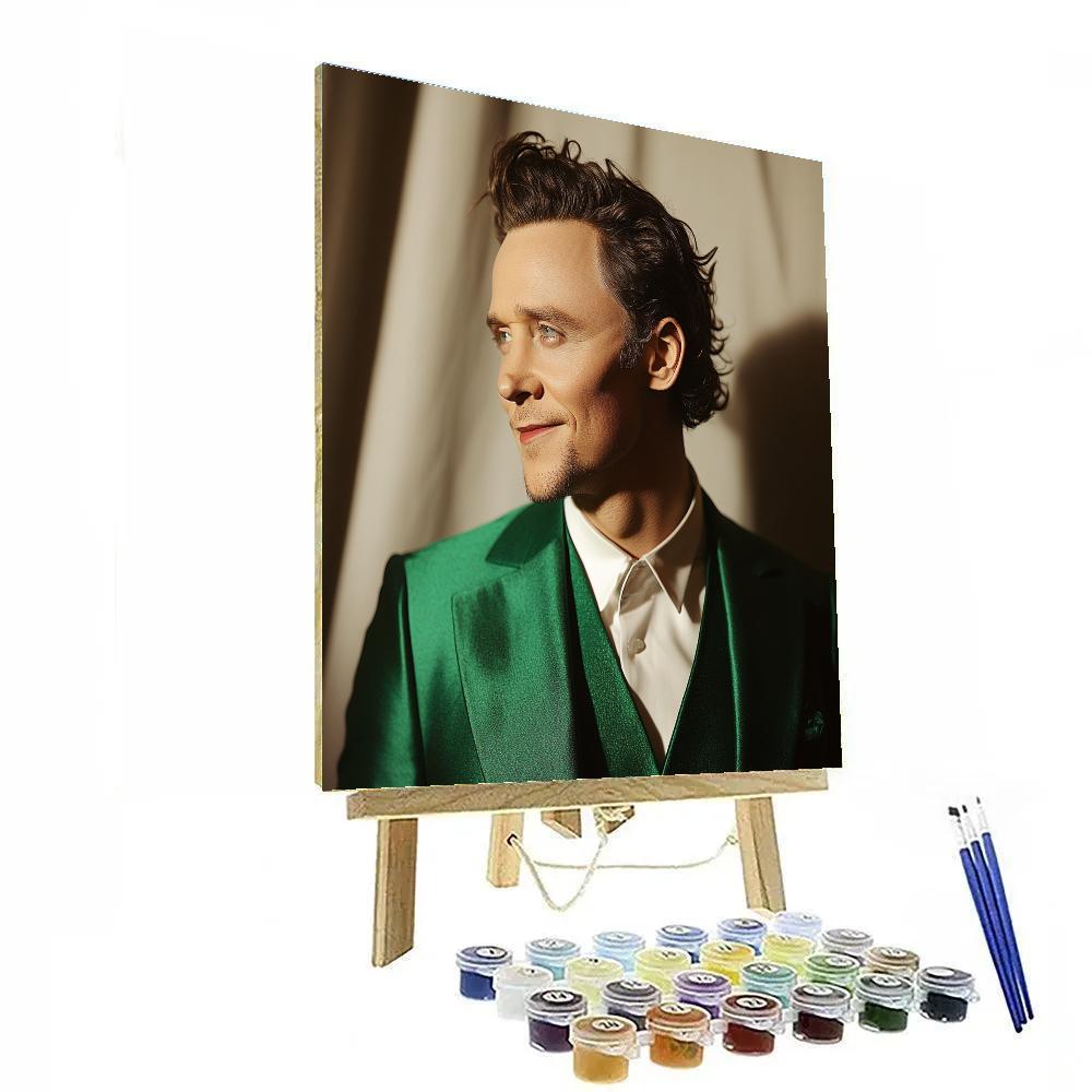 Tom Hiddleston: The Silver-Tongued Shadow Of Mischief paint by color