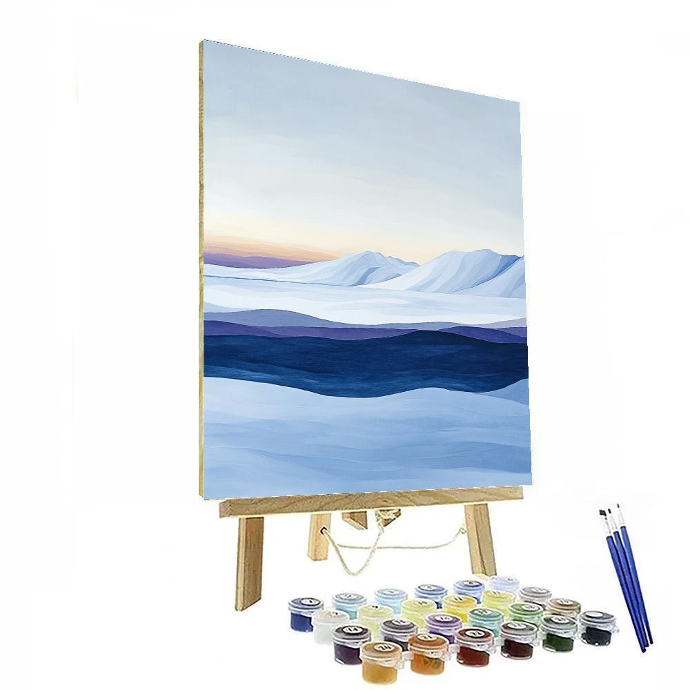 Lawren Harris Inspired Solitary Cerulean Ridge Numbered painting kits