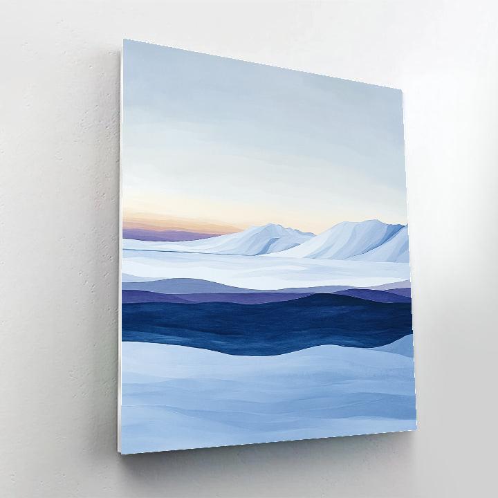 Lawren Harris Inspired Solitary Cerulean Ridge Numbered painting kits