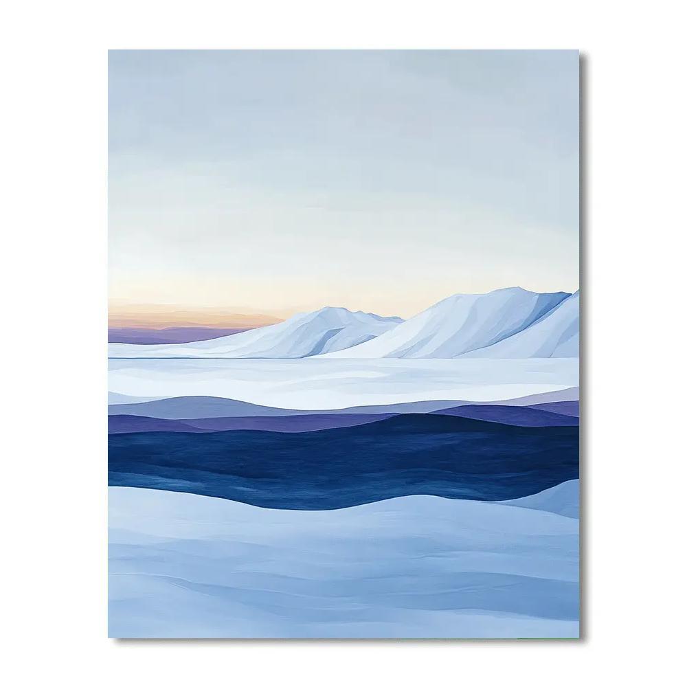 Lawren Harris Inspired Solitary Cerulean Ridge Numbered painting kits