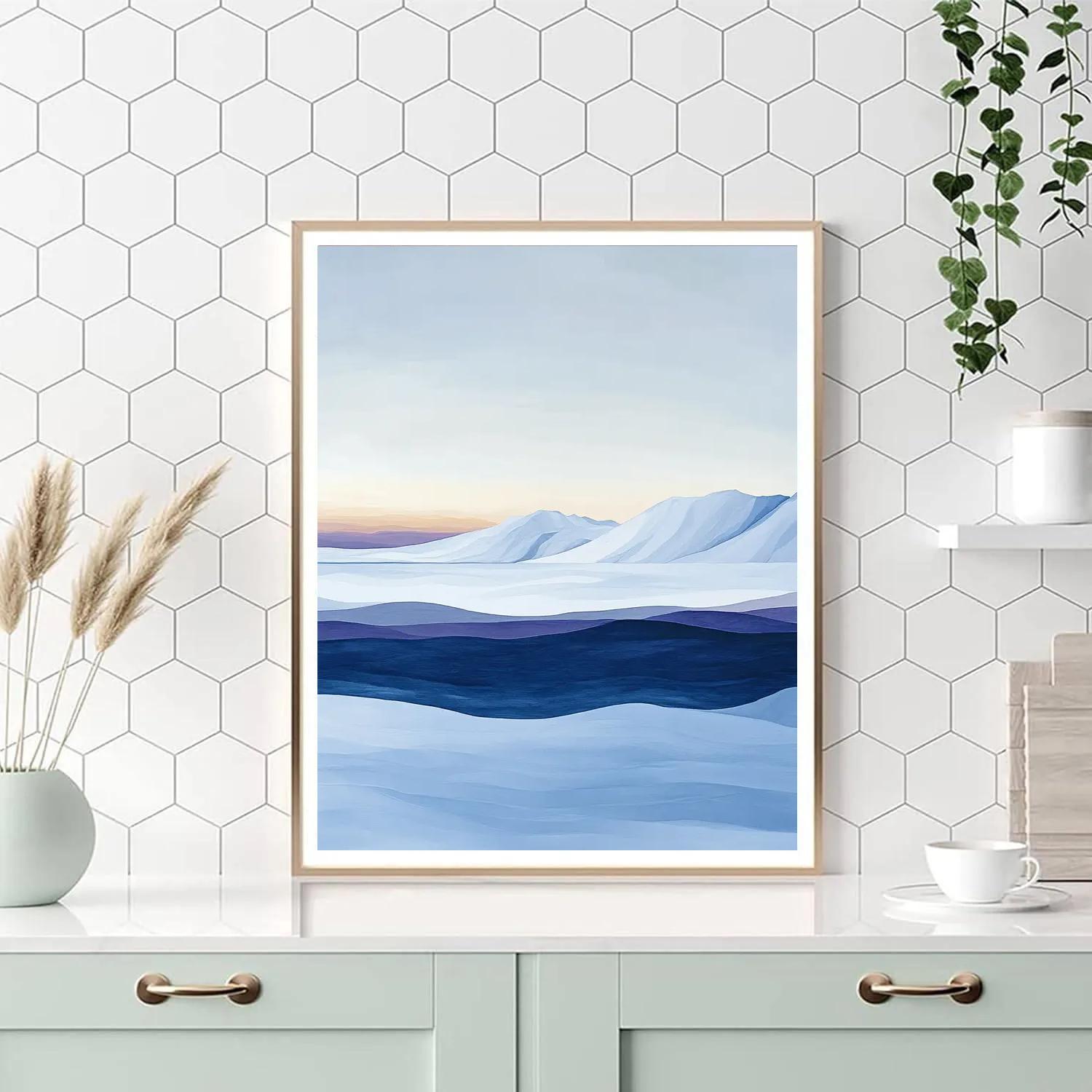 Lawren Harris Inspired Solitary Cerulean Ridge Numbered painting kits