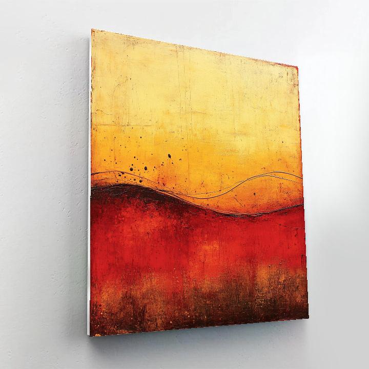 Jackson Pollock Inspired Earthen Pulse In Rust And Ochre Paint by numbers art