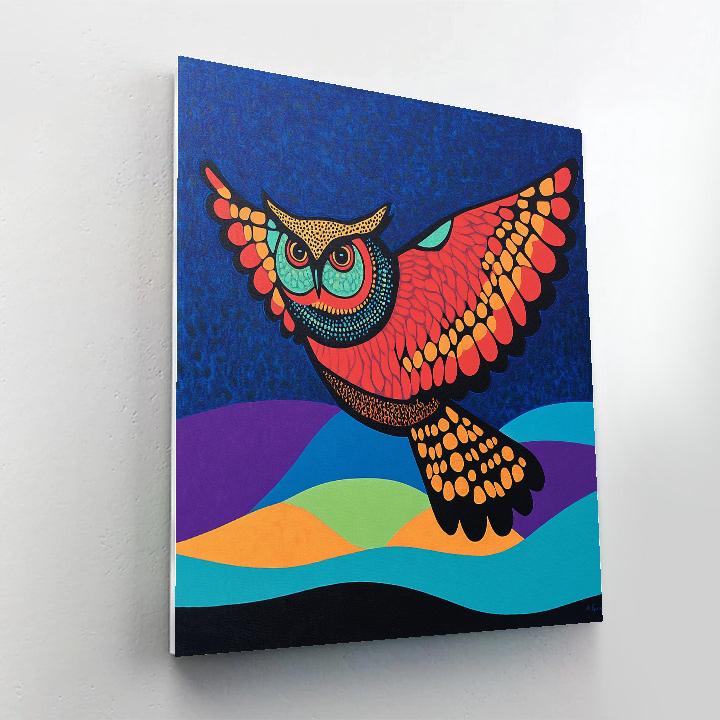 Norval Morrisseau Inspired Owl Of The Night Spirits Numbered painting kits