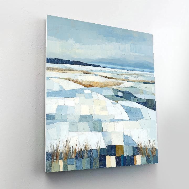 Jean-Paul Riopelle Inspired Frozen Tundra Abstract Mosaic Numbered painting kits
