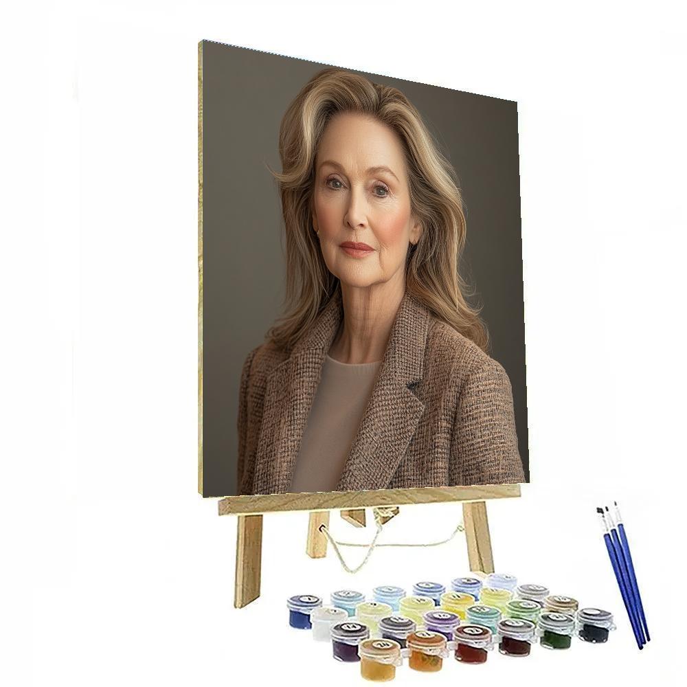 Meryl Streep: The Chameleon’s Quiet Constellation painting number kit