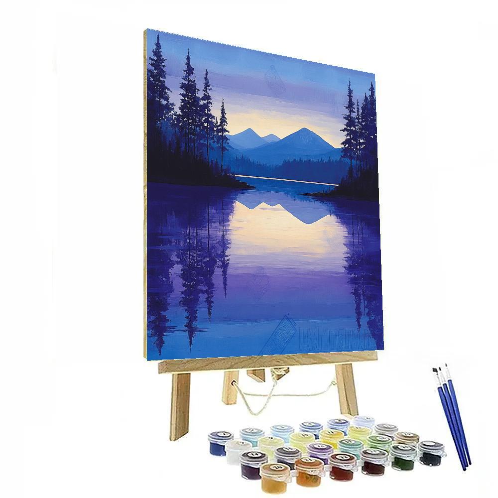 Lawren Harris Inspired Twilight Lake Of Lumens painting number kit