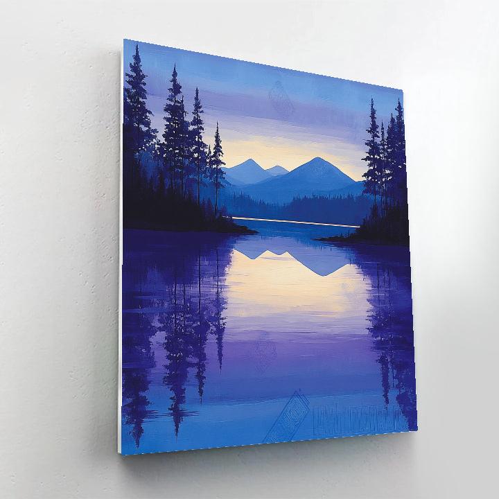 Lawren Harris Inspired Twilight Lake Of Lumens painting number kit