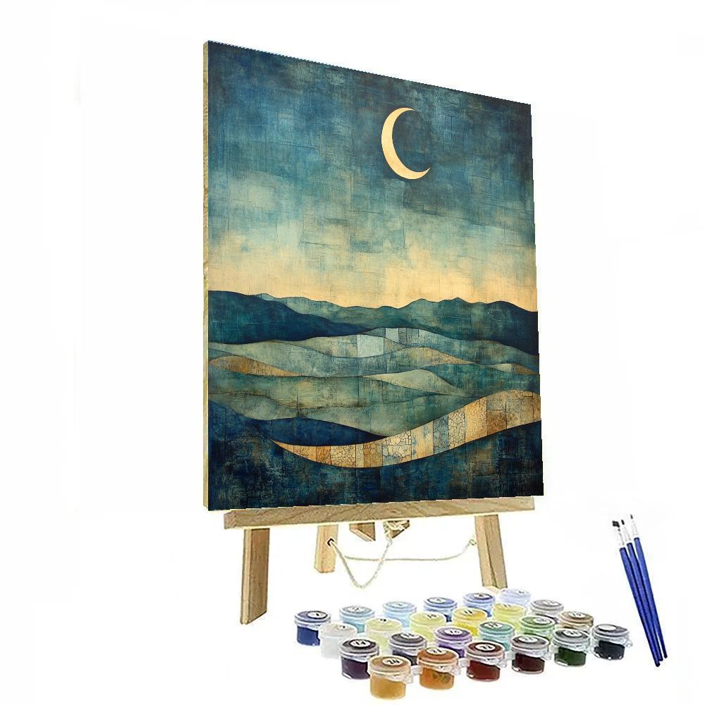 Max Ernst Inspired Lunar Dreamscape Number painting