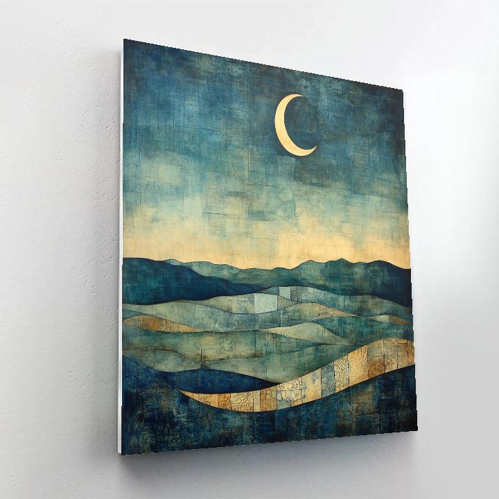 Max Ernst Inspired Lunar Dreamscape Number painting