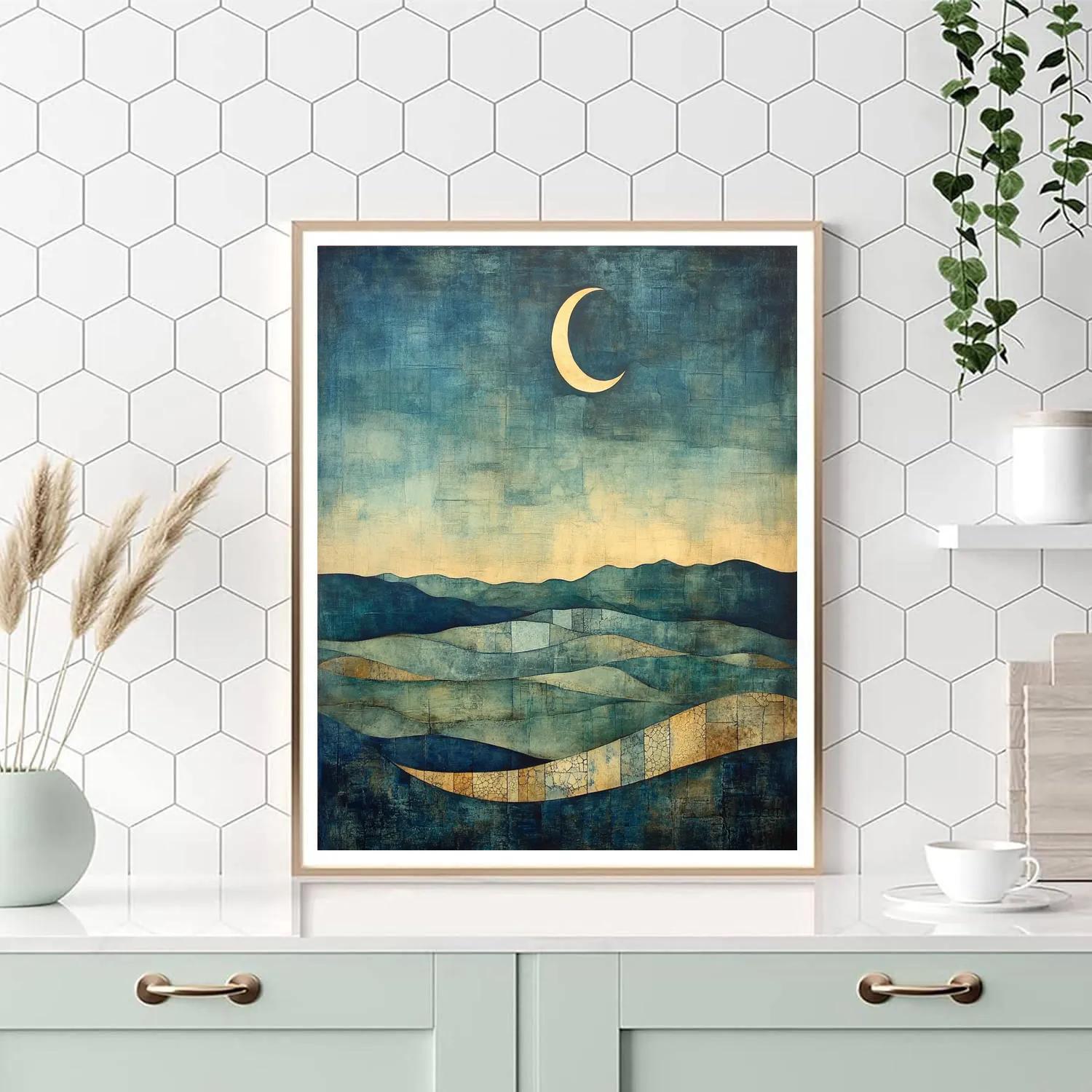 Max Ernst Inspired Lunar Dreamscape Number painting