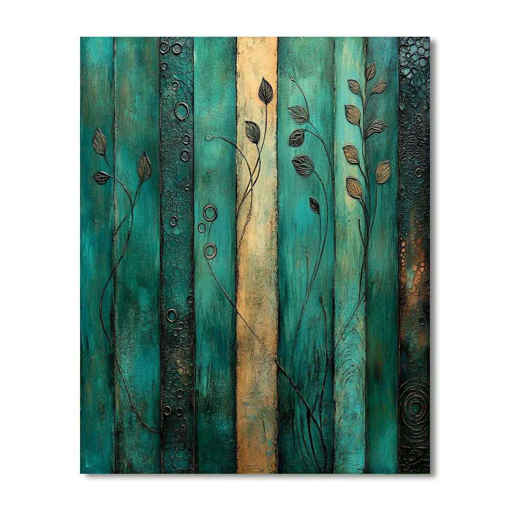 Max Ernst Inspired Subterranean Forest Of Echoes paint by color