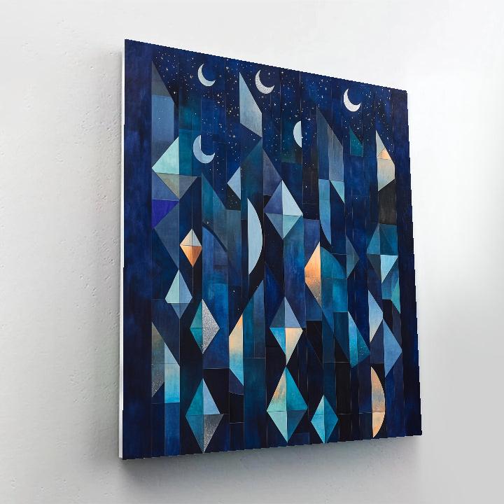 Pablo Picasso Inspired Nocturnal Geometric Sky Numbered painting kits