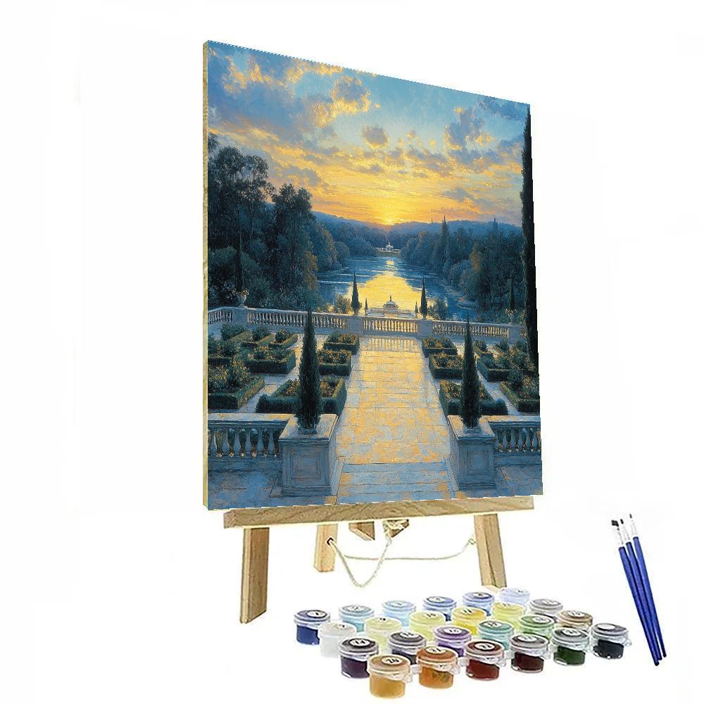 Raphael Inspired Symmetrical Terrace And Luminous Sky Painting by numbers kit
