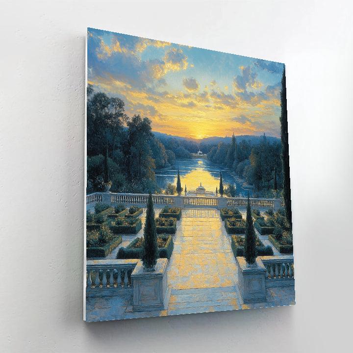 Raphael Inspired Symmetrical Terrace And Luminous Sky Painting by numbers kit