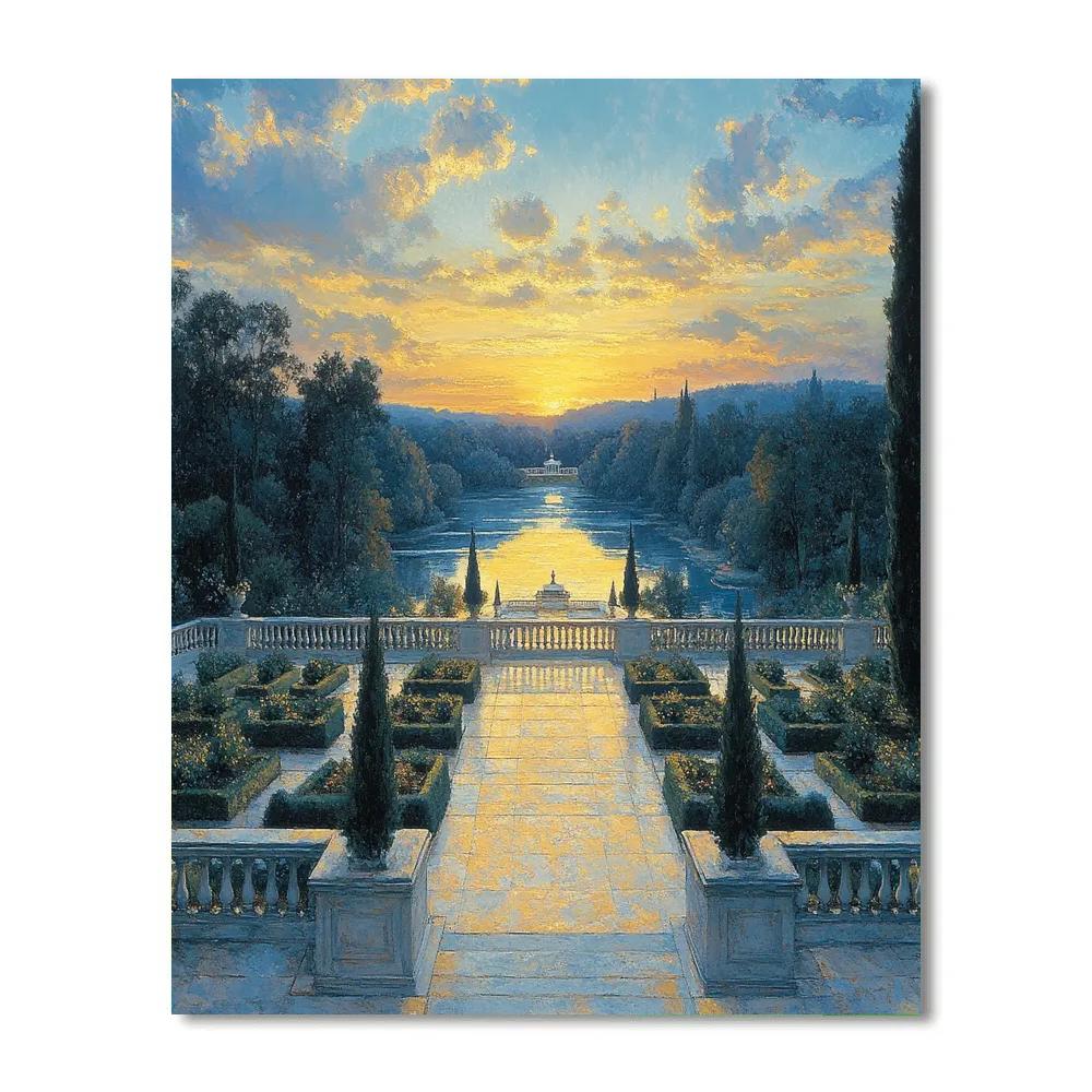 Raphael Inspired Symmetrical Terrace And Luminous Sky Painting by numbers kit