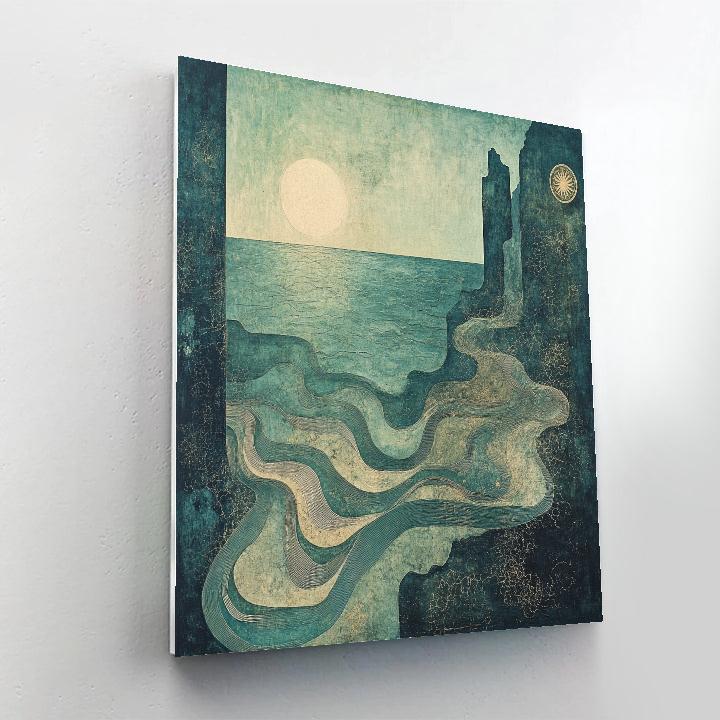 Max Ernst Inspired Oceanic Memory Map DIY paint by numbers