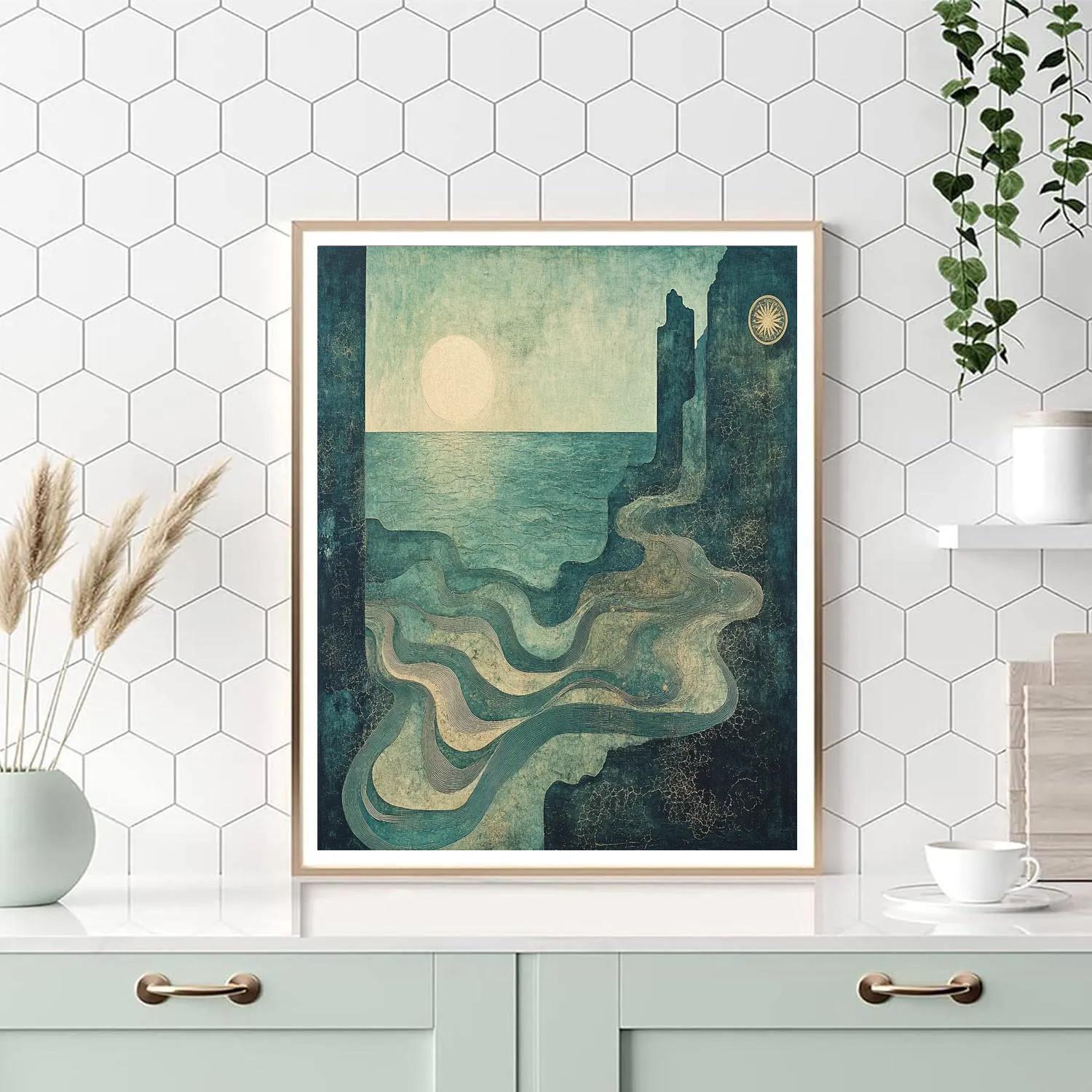 Max Ernst Inspired Oceanic Memory Map DIY paint by numbers
