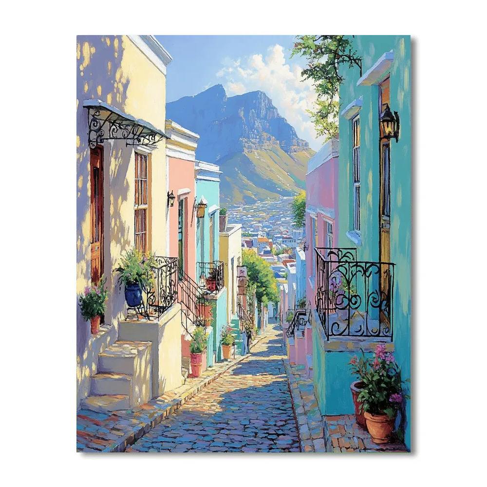 Bo Kaap Colorful Streets Cape Town South Africa Painting by numbers kit