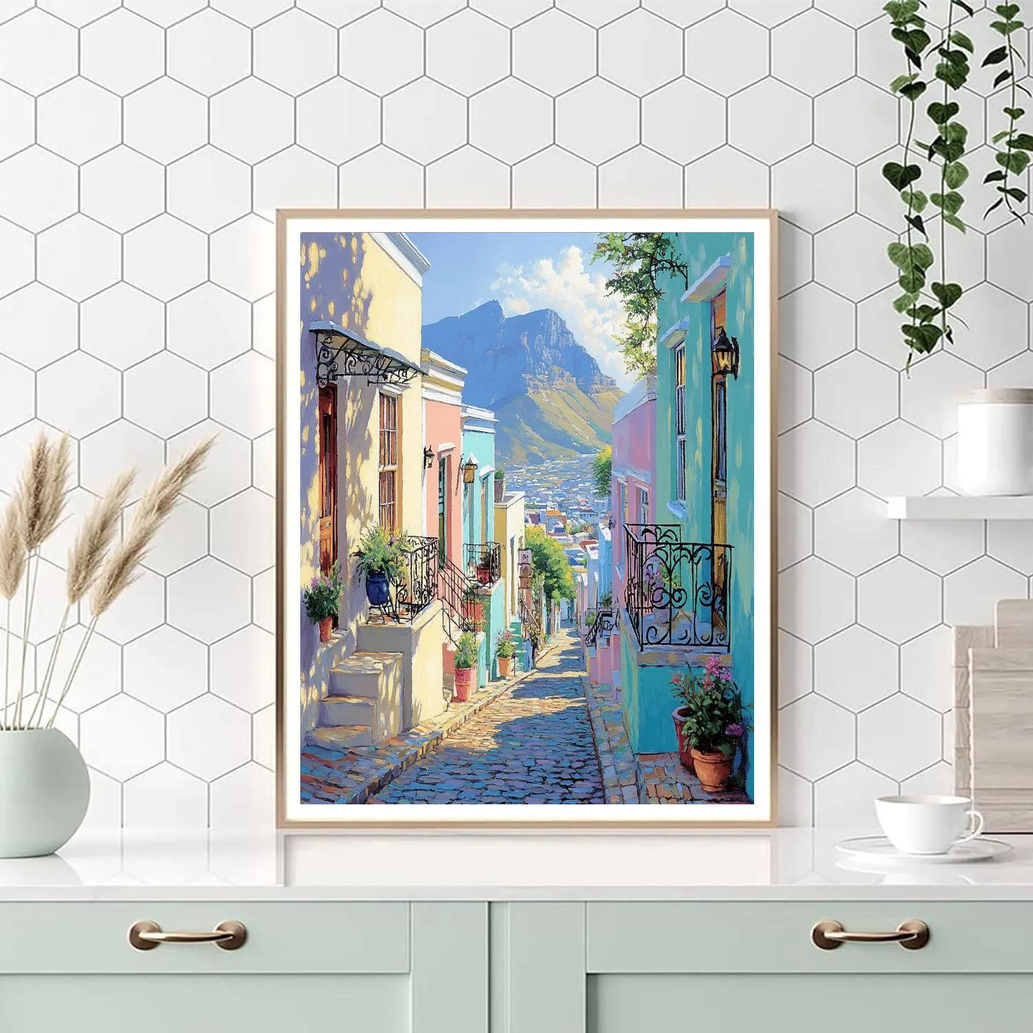 Bo Kaap Colorful Streets Cape Town South Africa Painting by numbers kit
