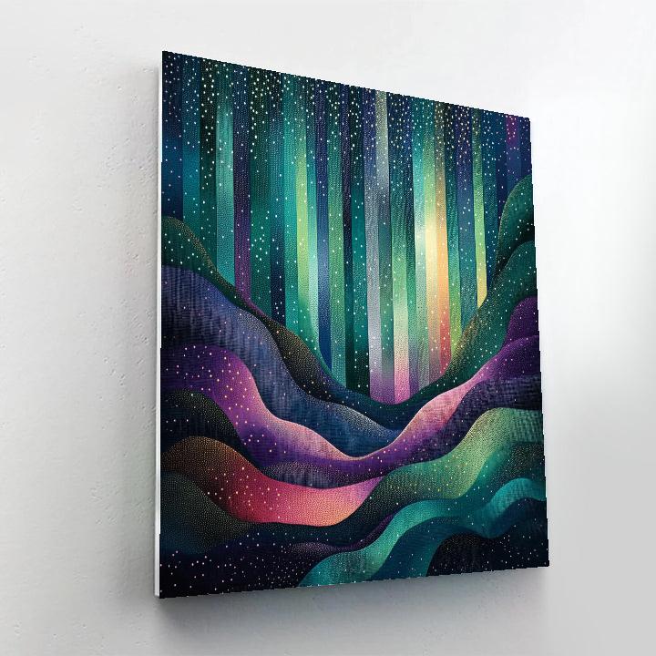 Georges Seurat Inspired Abstract Aurora Tapestry painting number kit