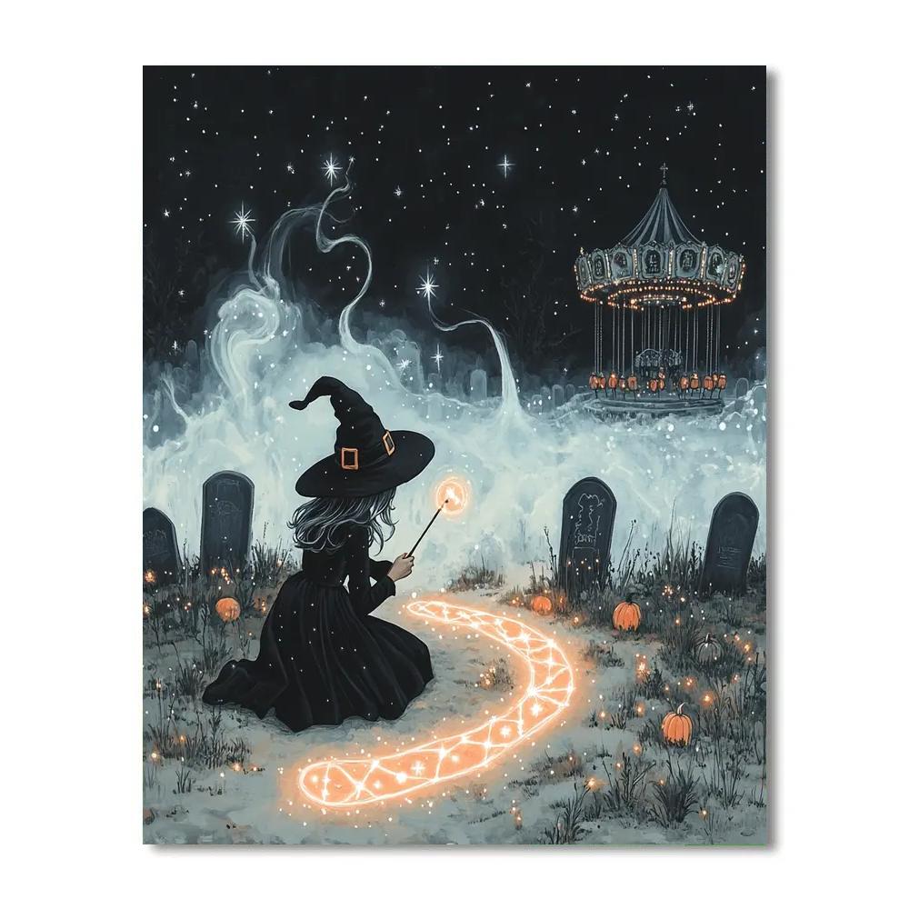 Moonlight Candy Cartographer Number painting