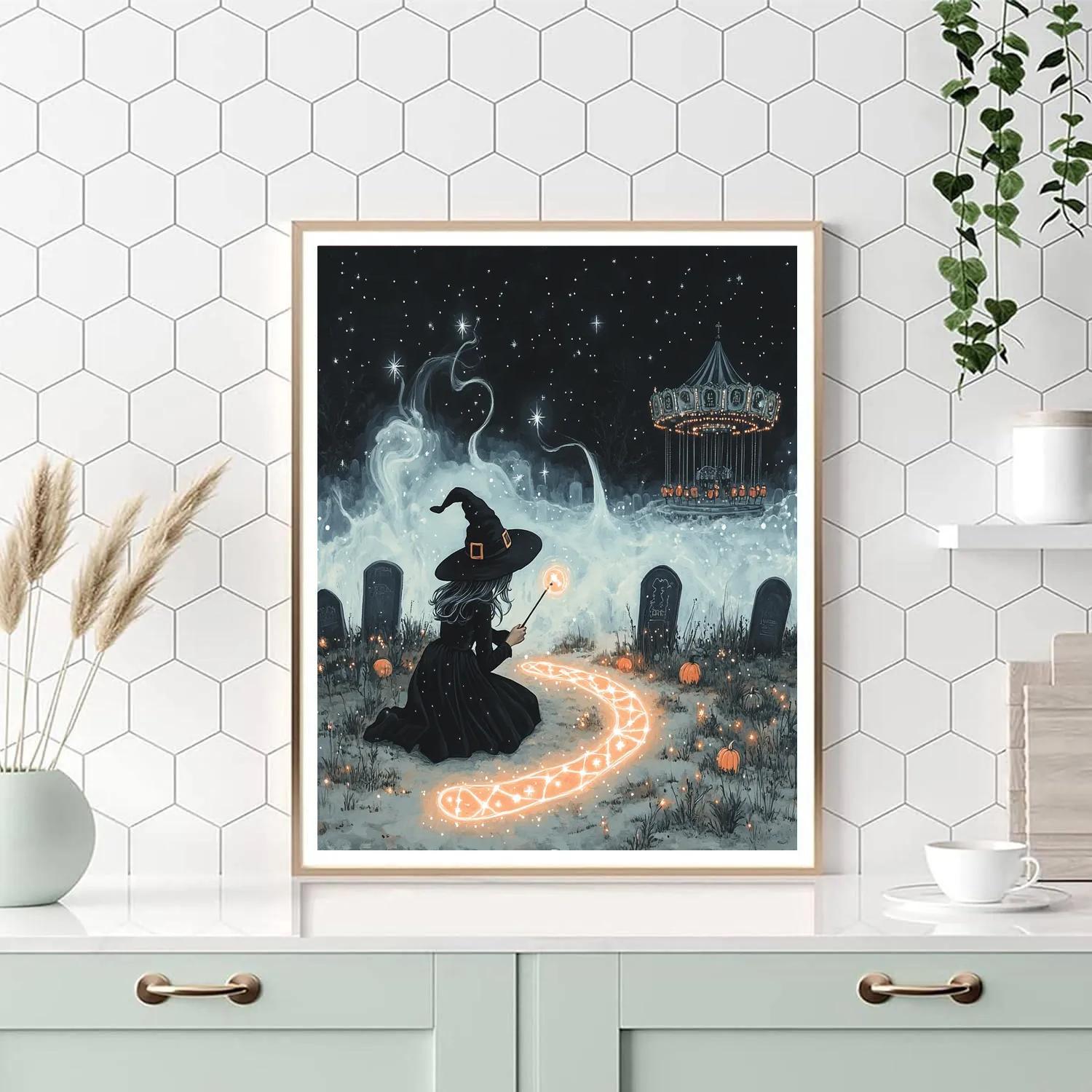 Moonlight Candy Cartographer Number painting