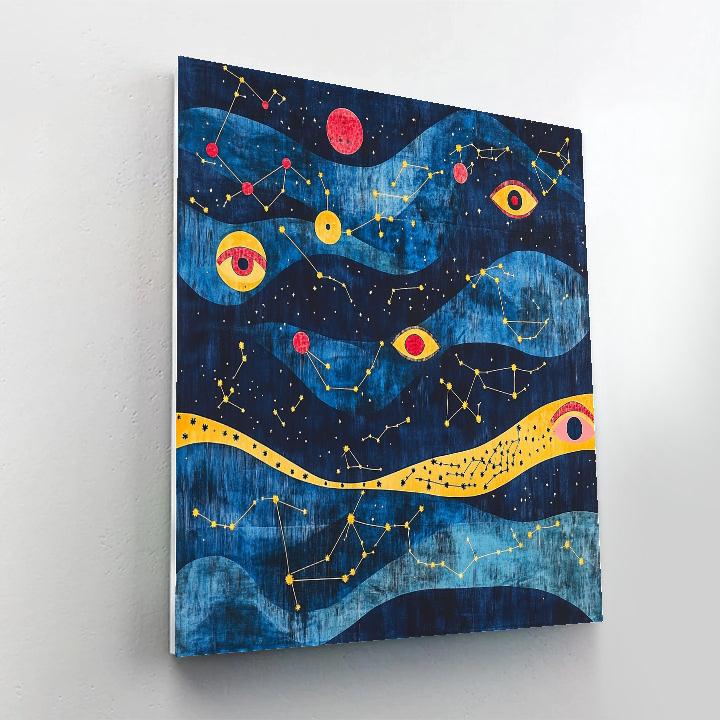 Joan Miró Inspired Dreamscape Constellation painting number kit