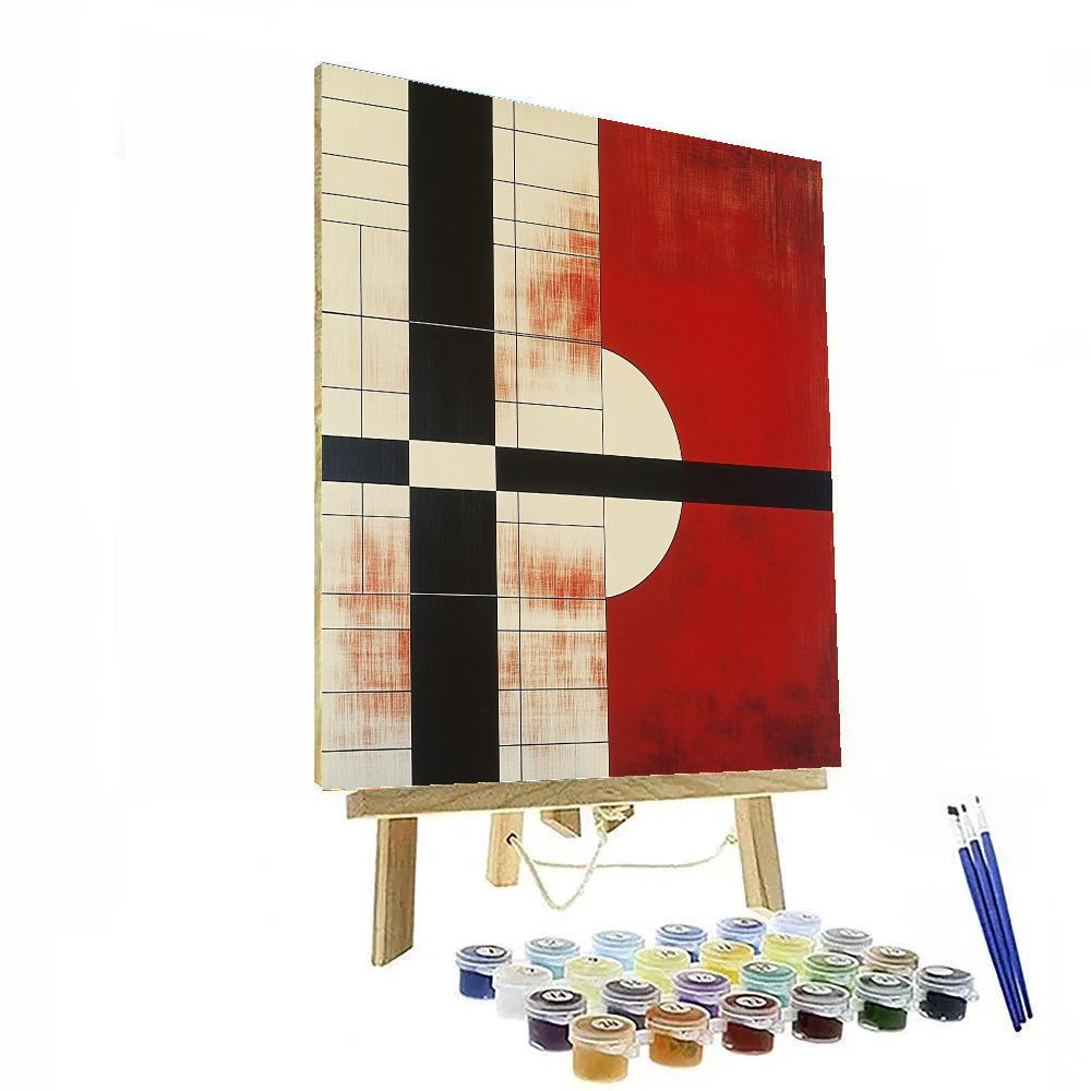 Kazimir Malevich Inspired Structural Balance Number painting